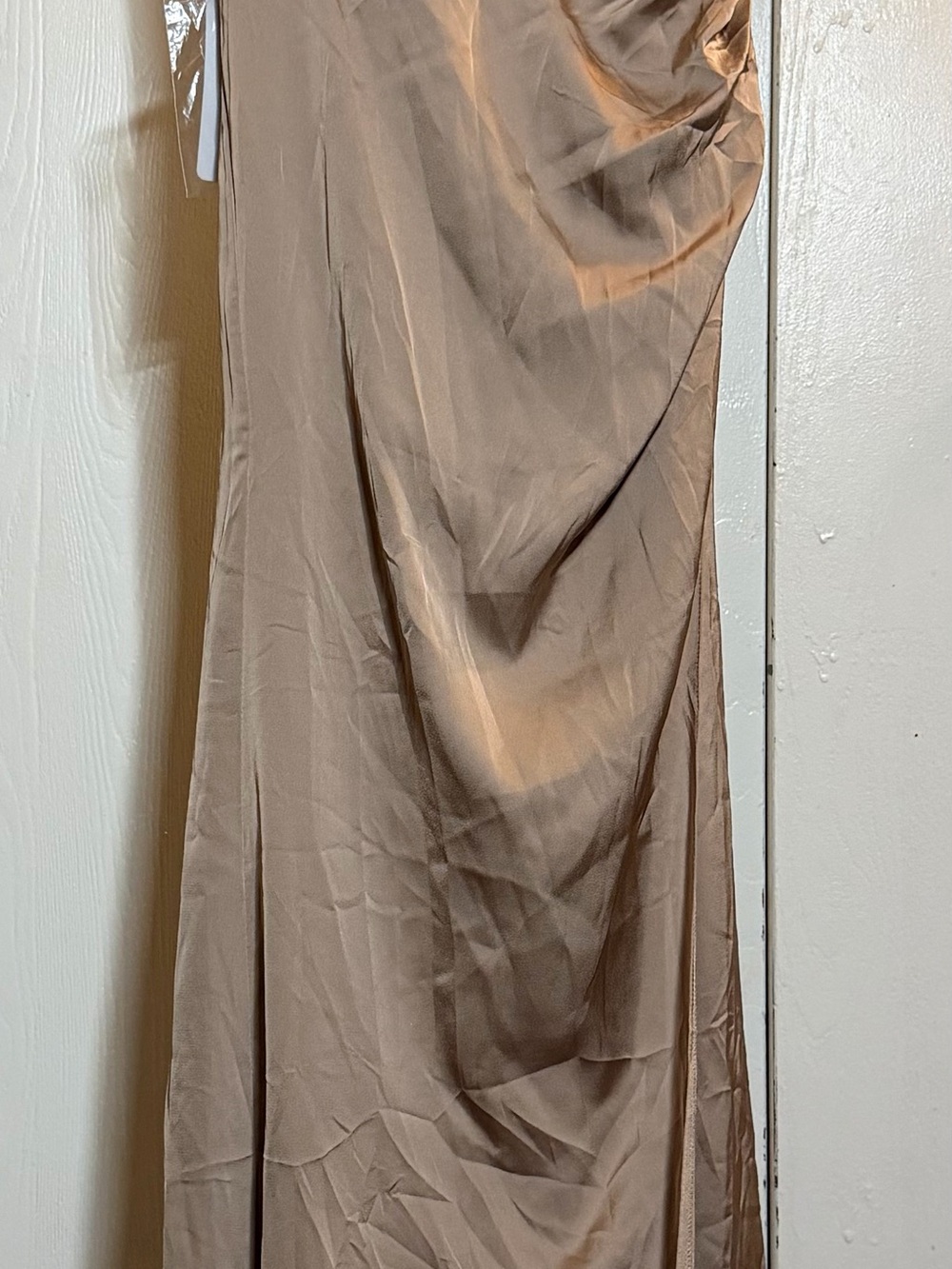 Azazie Taupe long dress
